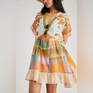 Free People Agnes Printed Tunic Dress Sz S